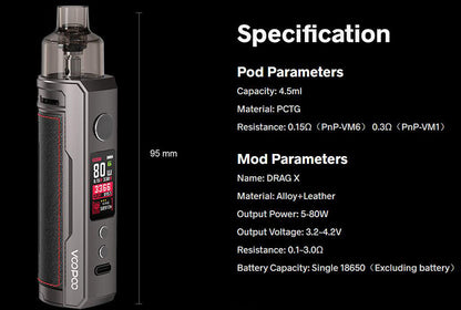 原廠正品 VOOPOO DRAG X 80W  DRAG S 60W PNP-X系列 VC蒸氣