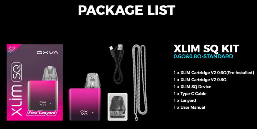 原廠正品 OXVA XLIM SQ 900mAh VC蒸氣